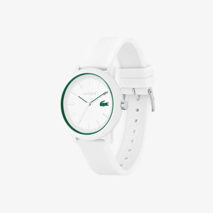 Lacoste.12.12 Uhr mit weißem Silikonarmband