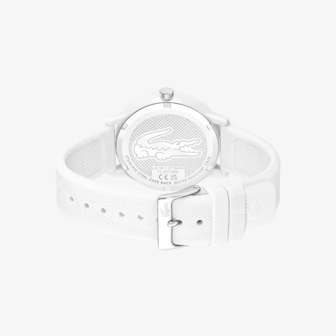 Lacoste.12.12 Uhr mit weißem Silikonarmband