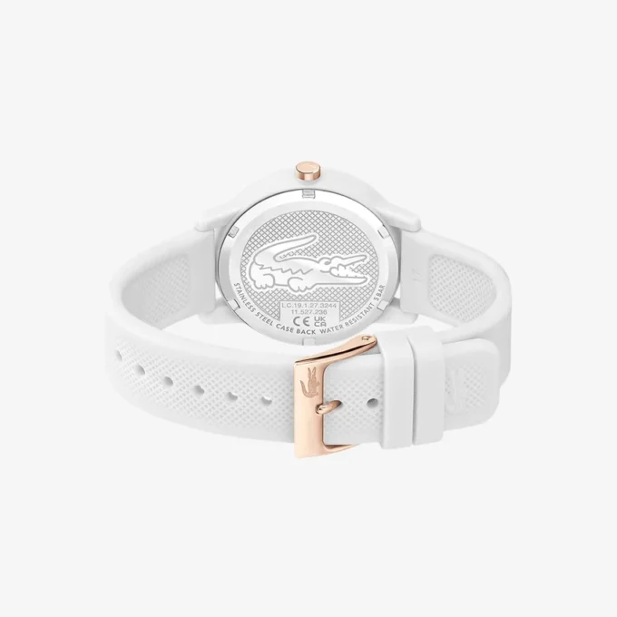 Lacoste.12.12 Uhr mit weißem Silikonarmband