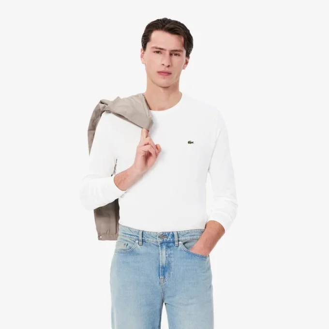 Langarm-T-Shirt aus Pima-Baumwolle für Herren