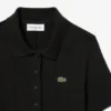 Langes Poloshirt aus gerippter Baumwolle für Damen