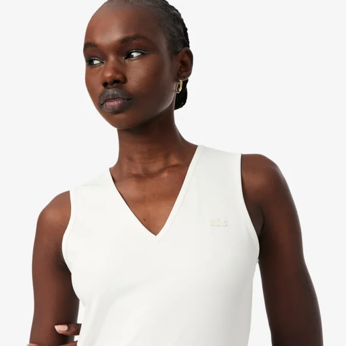 Langes, ärmelloses Plisseekleid