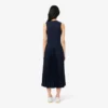 Langes, ärmelloses Plisseekleid