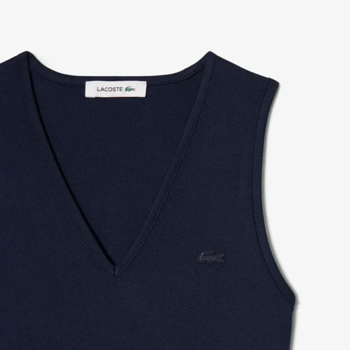 Langes, ärmelloses Plisseekleid