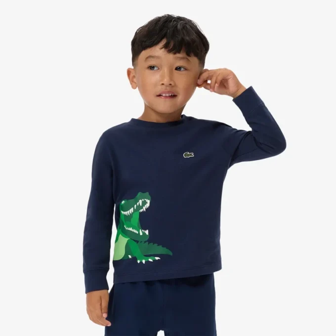 Langärmliges Baumwoll-T-Shirt für Jungen