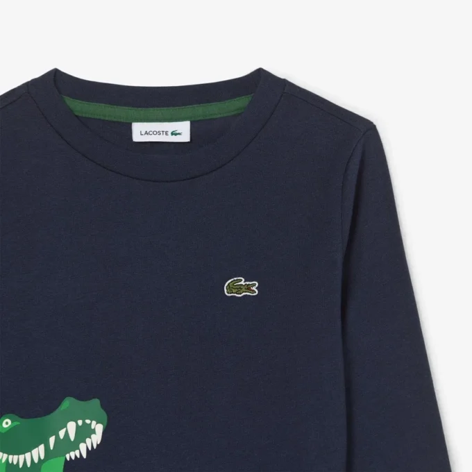 Langärmliges Baumwoll-T-Shirt für Jungen