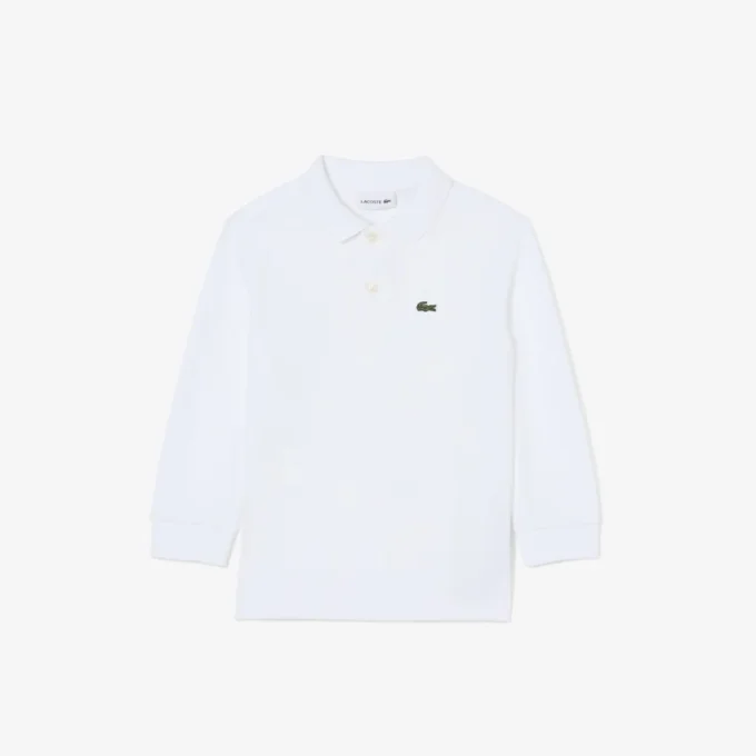 Langärmliges Piqué-Poloshirt für Jungen