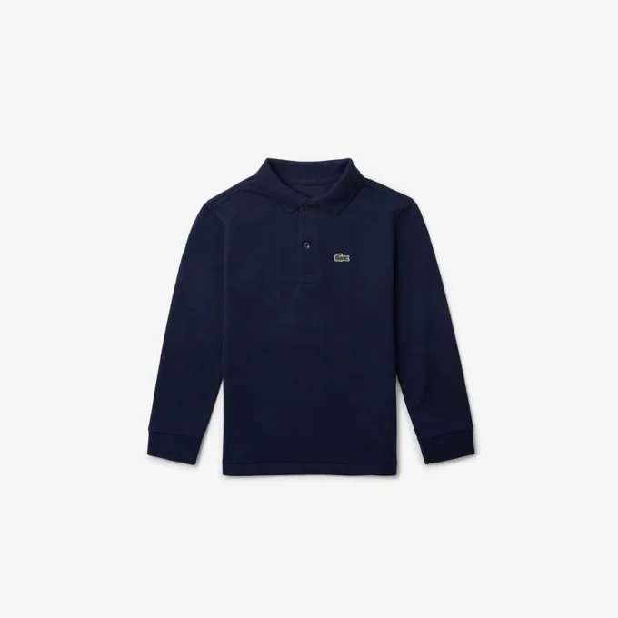 Langärmliges Piqué-Poloshirt für Jungen
