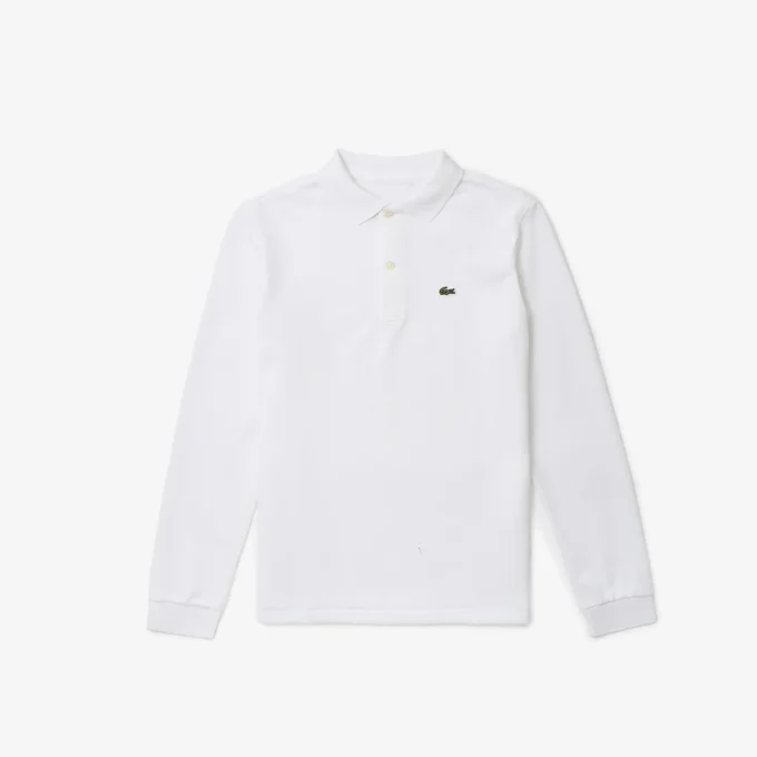 Langärmliges Piqué-Poloshirt für Jungen