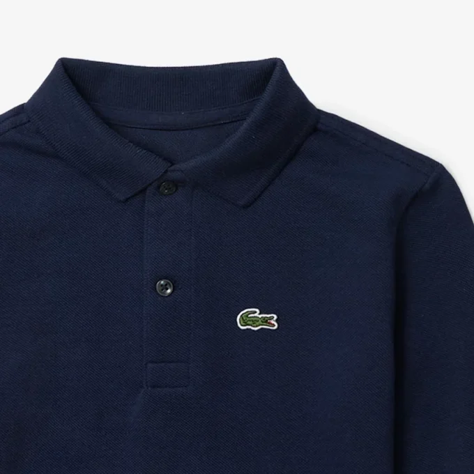 Langärmliges Piqué-Poloshirt für Jungen