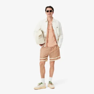 Leichte Herren-Shorts mit Monogramm-Print