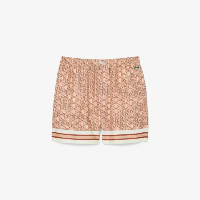 Leichte Herren-Shorts mit Monogramm-Print