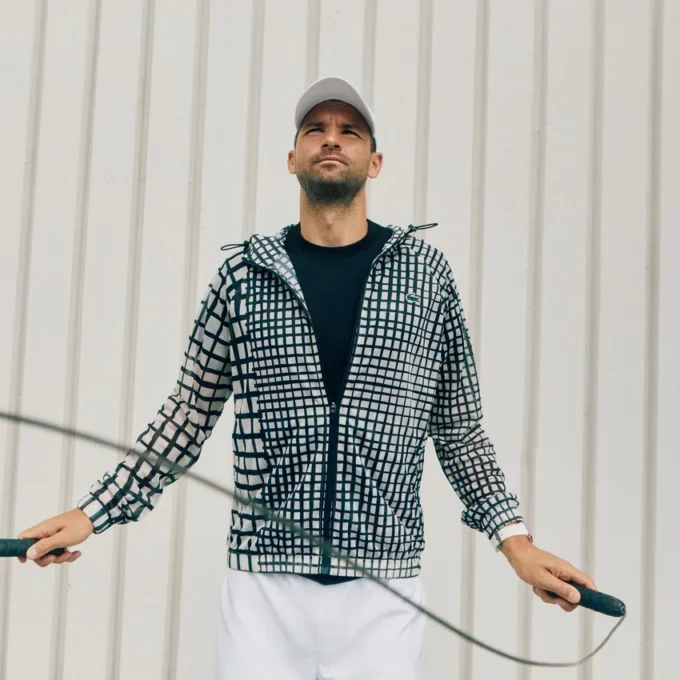 Leichte Sportjacke für Herren mit Krokodil-Print