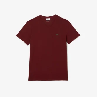 Leichtes Herren-T-Shirt aus Pima-Baumwolle mit V-Ausschnitt