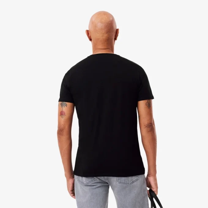 Leichtes Herren-T-Shirt aus Pima-Baumwolle mit V-Ausschnitt
