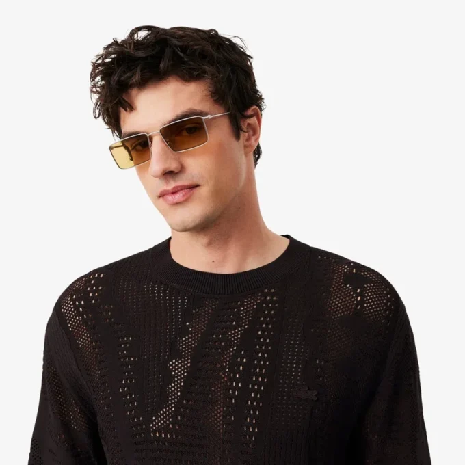 Locker sitzender, kurzärmeliger Pullover mit Print