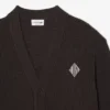Locker sitzender Strickcardigan aus gerippter Baumwolle