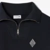 Locker sitzendes Sweatshirt mit Reißverschluss und Piqué-Stoff