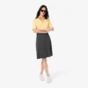 Midi-Rock aus plissiertem Flanell für Damen