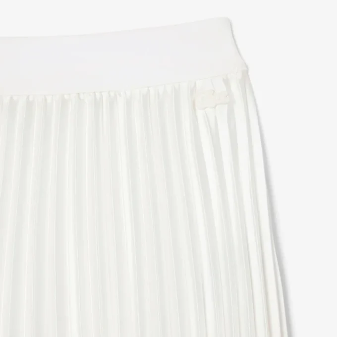 Midi-Rock aus plissiertem Satin für Damen