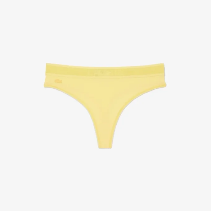 Mikrofaser-String mit Logo an der Taille