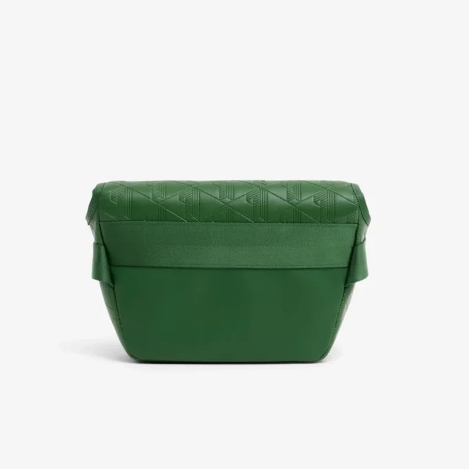 Mini-Messenger-Tasche aus Leder mit Monogramm