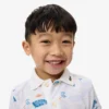 Mini-Poloshirt mit Piqué-Print