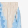 Mittellange gestreifte Retroshorts