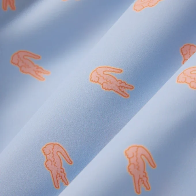Mittellange Retroshorts mit Krokodil-Print