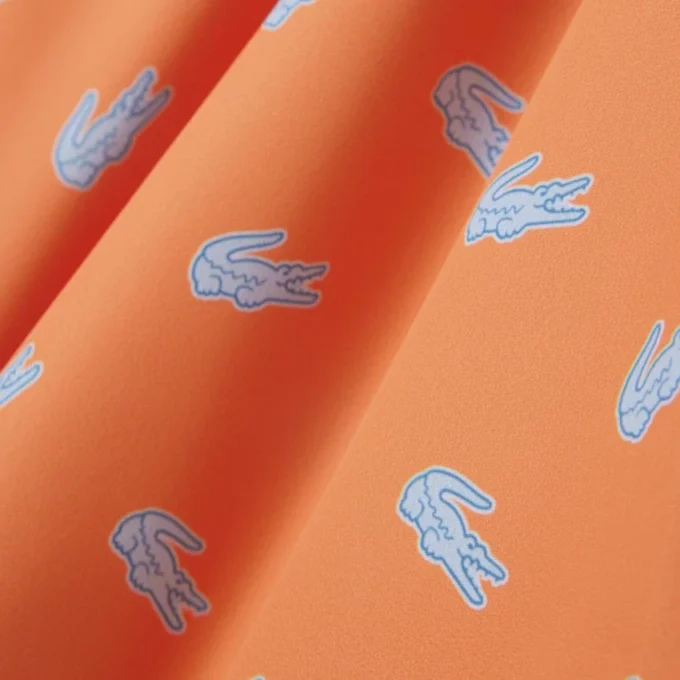 Mittellange Retroshorts mit Krokodil-Print