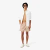 Mittellange Retroshorts mit Krokodil-Print