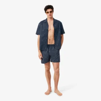 Mittellange Retroshorts mit Krokodil-Print
