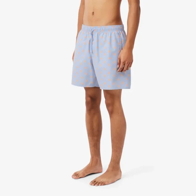 Mittellange Retroshorts mit Krokodil-Print