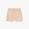 Mittellange Retroshorts mit Krokodil-Print