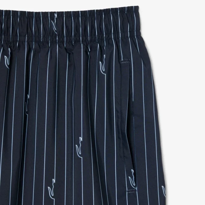 Mittellange Retroshorts mit Krokodil-Print