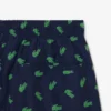 Mittellange Retroshorts mit Krokodil-Print
