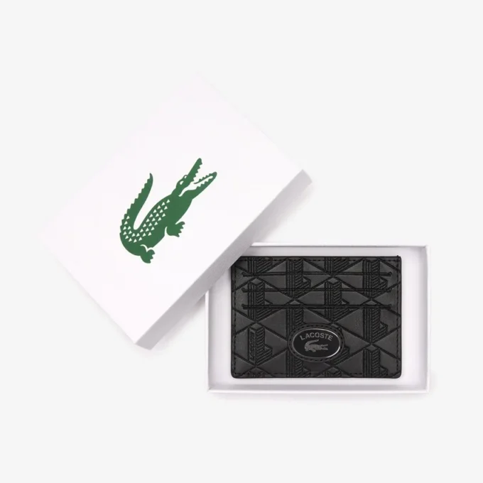 Monogramm-Kartenetui aus Leder