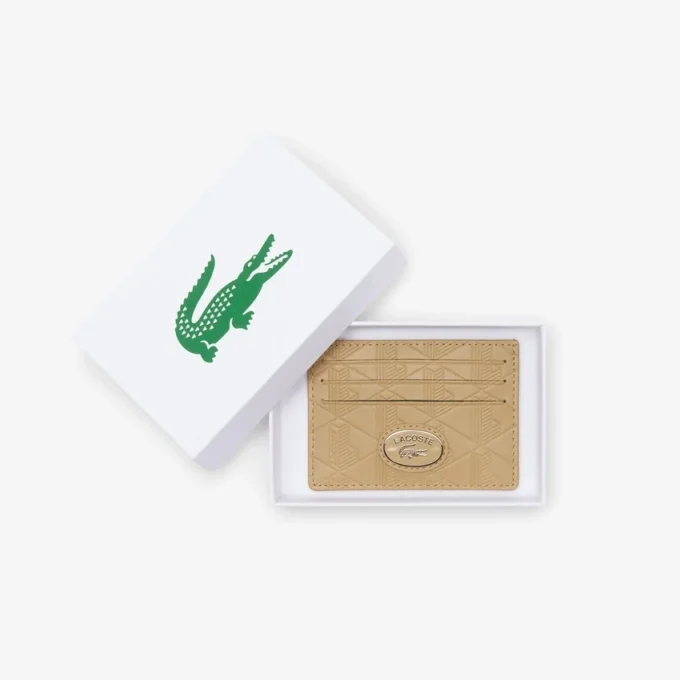 Monogramm-Kartenetui aus Leder
