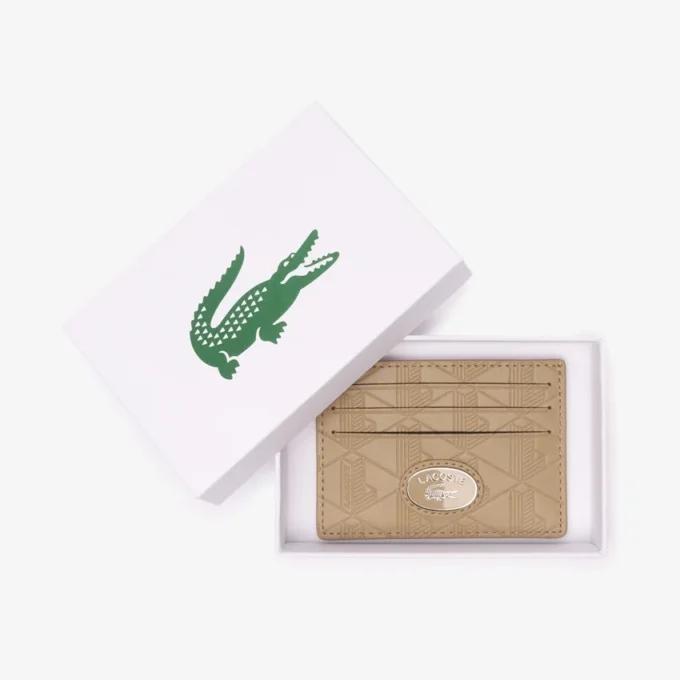 Monogramm-Kartenetui aus Leder