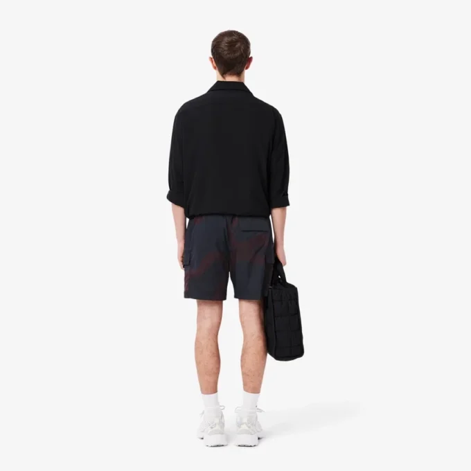Nylon-Cargo-Shorts für Herren mit Ombra-Print