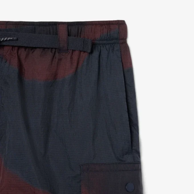 Nylon-Cargo-Shorts für Herren mit Ombra-Print