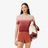 Ombra-Pullover mit kurzen Ärmeln für Damen