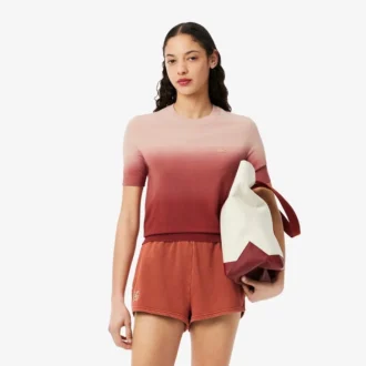 Ombra-Pullover mit kurzen Ärmeln für Damen