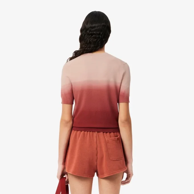 Ombra-Pullover mit kurzen Ärmeln für Damen