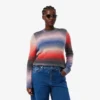 Ombra-Pullover mit Rundhalsausschnitt für Damen