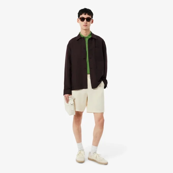 Overshirt aus Leinenmischung