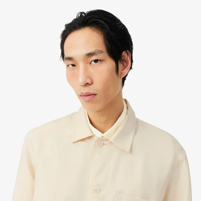 Overshirt aus Leinenmischung