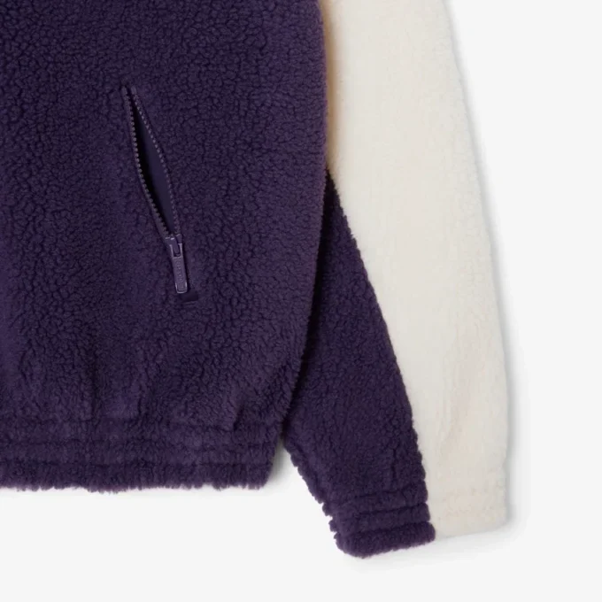 Oversize-Fleece-Sweatshirt mit hohem Kragen für Damen