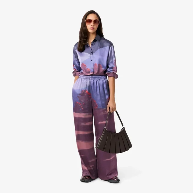 Oversize-Hose für Damen mit Landschaftsmuster