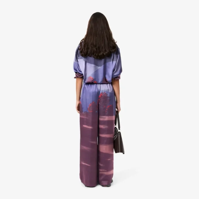 Oversize-Hose für Damen mit Landschaftsmuster
